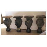 6" tall cast iron legs