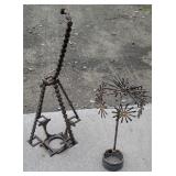 2 pieces junk yard art