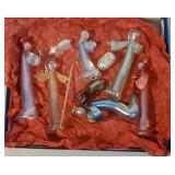 Glass nativity set