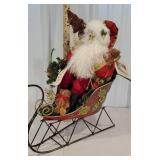 Lynn Haney folky Santa with sleigh