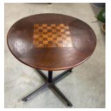 Game table with metal base