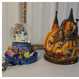 2 Walt Disney items - musical snow globe and