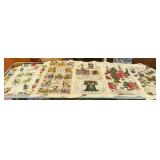 Box lot hand printed travel linens etc...