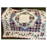 Quilt throw - some staining