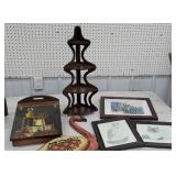 Lap desk, swan, shelf, art