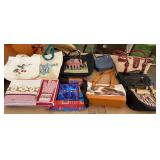 Box of purses/ scarf and gloves