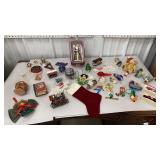 Box of Christmas ornaments