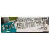 Box lot -  2 partial sets of flatware, kitchen
