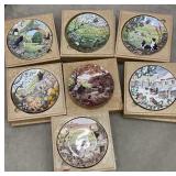 6 Peter Banett plates - country landscapes