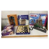 Box lot Checkers, 3D puzzle, train phone,