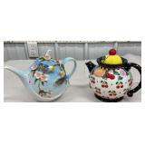 2 whimsical teapots
