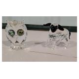 2x$ Swarovski - owl and lamb