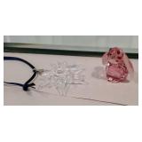 2x$ Swarovski - pink bunny and snowflake
