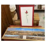2 piece art- Jerusalem print and signed and
