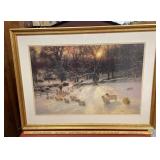 J. Furguharson winter landscape with sheep and