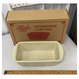 Pampered Chef stoneware loaf pan