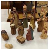 V&S Rawson wooden nativity figures