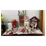 Box lot Christmas - wine glasses, Christopher