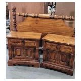 Queen size Headboard and 2 night stands with