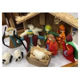 Clear tub lot puppet like nativity set
