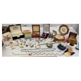 Box lot of jewelry boxes with jewelry, yo-yo