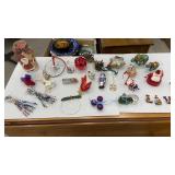 Box of Christmas ornaments