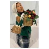 Byers Choice - Lady shopper with fruit and eggs