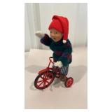 small Byers Choice - Young boy on bike