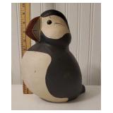 Wooden carved penguin