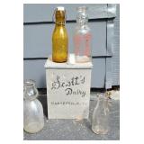 Scotts Dairy milk bottle box, El-Cor dairies milk
