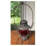 Red B&O railroad lantern