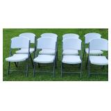 8x$ lifetime plastic folding chairs. Very clean.