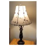 Cloth shade table lamp