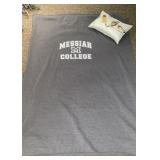 Messiah college blanket and pillow with birds