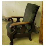 Claw foot Morris chair.
