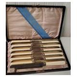 John Russell knife set with original box - hinges