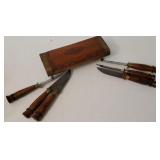 Carved set of knives