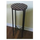 Iron and wood plant stand