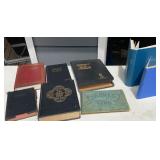 Box lot of Bibles and hymn books