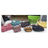 Green tub purses - incl several Vera