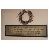 Americana country sign and wreath