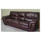 clean Brown leather sofa
