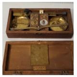 Clay Adams set scales with original dovetailed