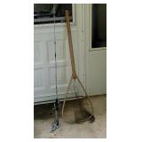 Fishing Pole holder, pole, net