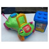Playskool car walker and Lego