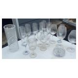 Box lot misc. clear glassware