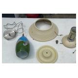 2 light fixtures - 1 missing pieces