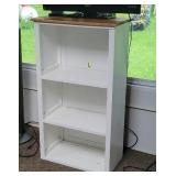 White open bookshelf