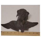 Bronze dog inkwell