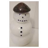 Heavy Art glass snowman